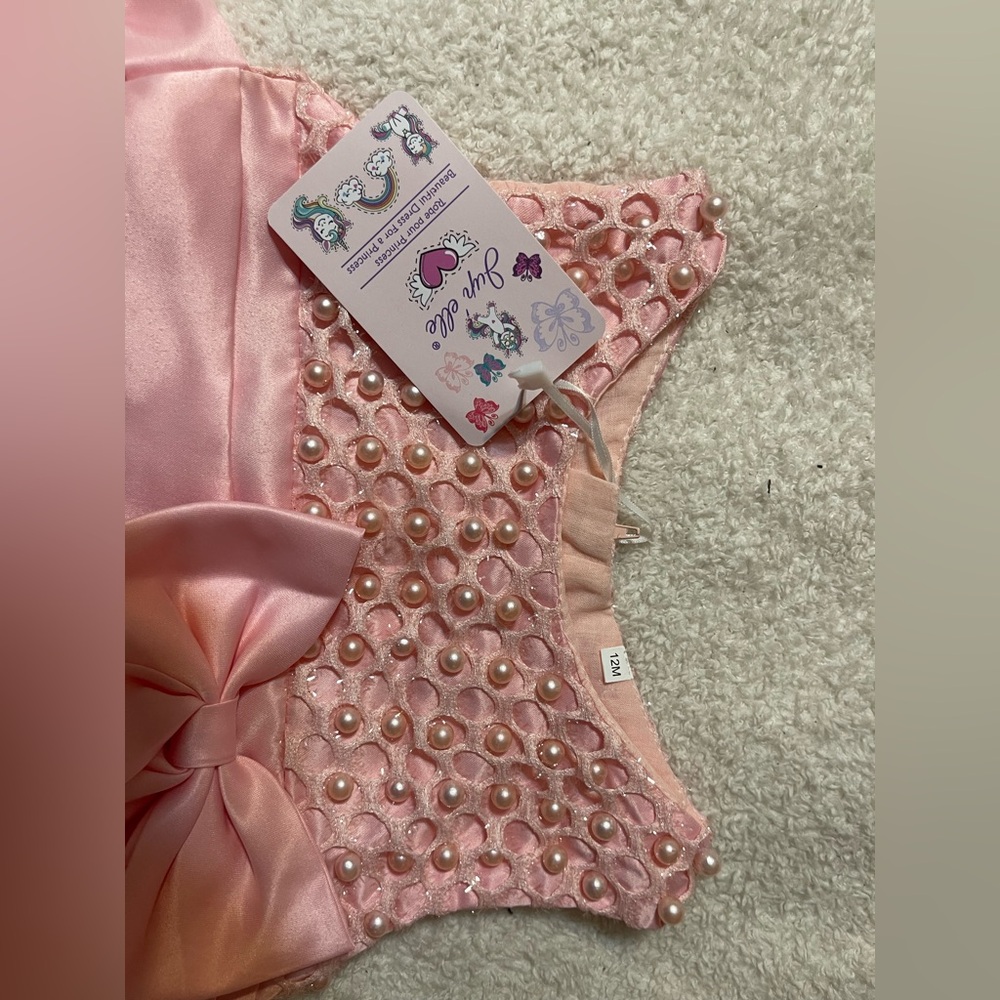 Pink Ruffled Kids Dress - Picture 5 of 5